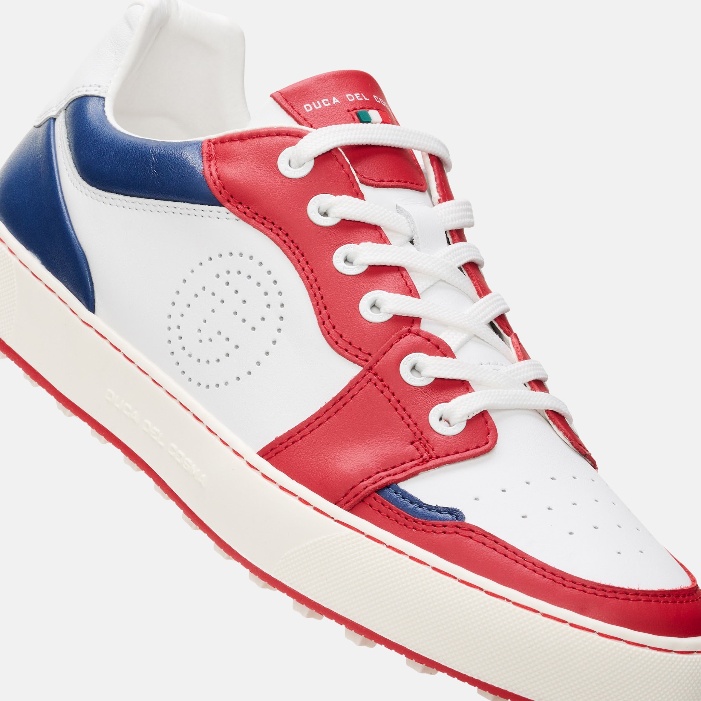 Giordano - White/Red/Navy - Duca Del Cosma - The Mulligan Merchant