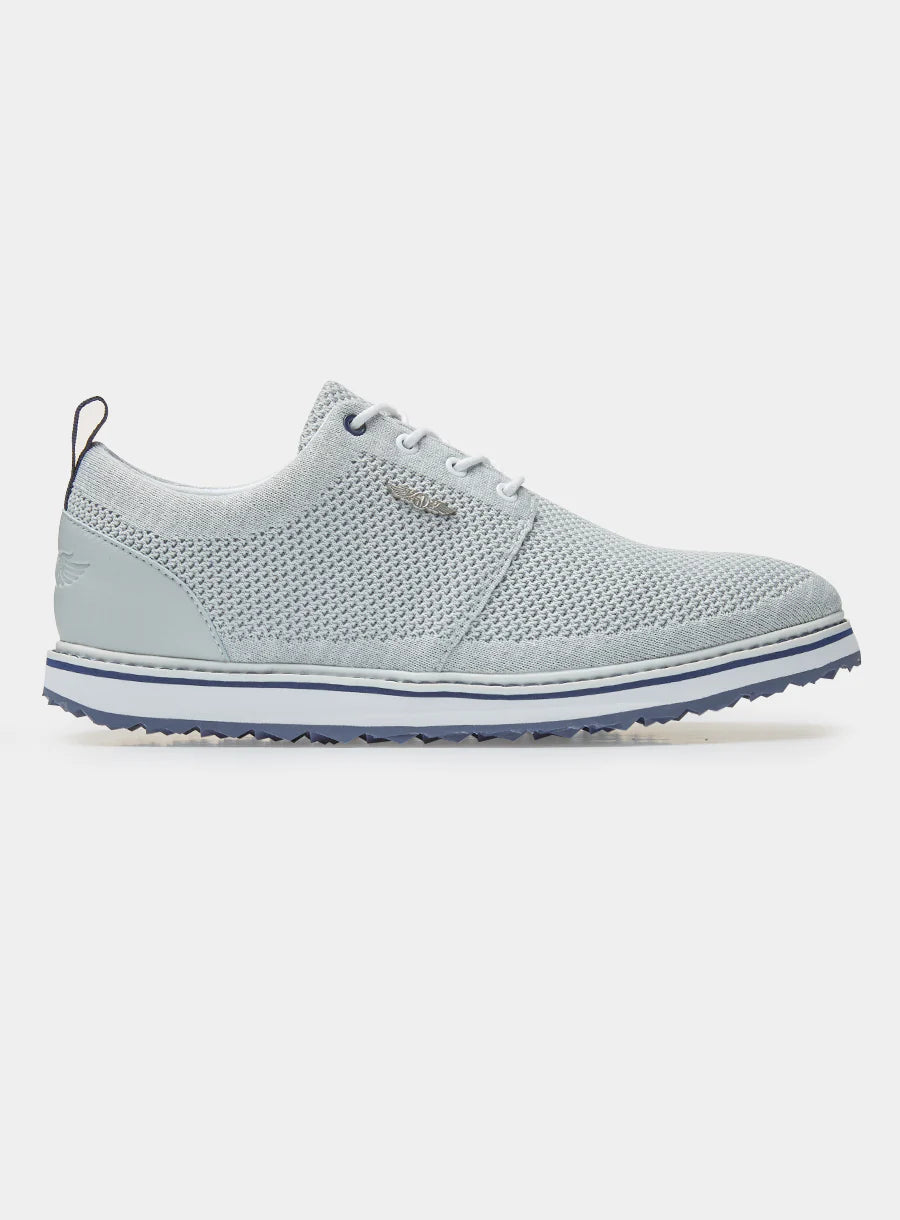 Harbour Knit Hybrid Shoe - Silver - Straight Down - The Mulligan Merchant