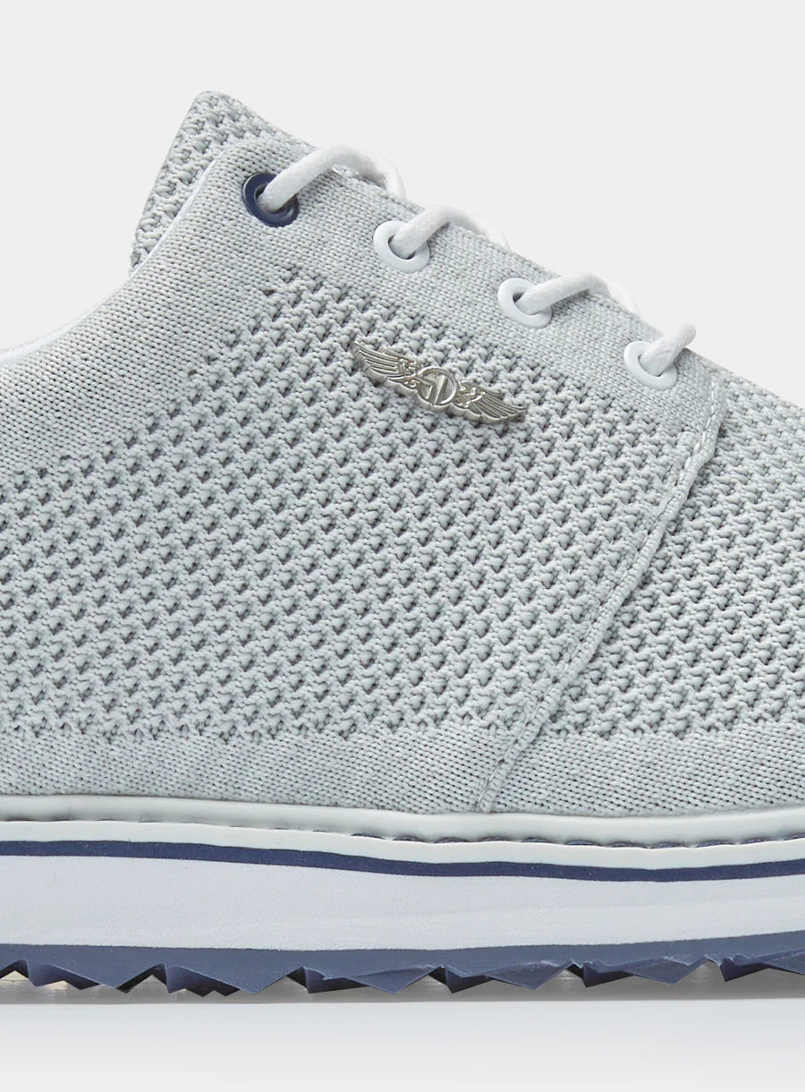 Harbour Knit Hybrid Shoe - Silver - Straight Down - The Mulligan Merchant