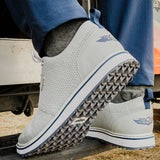 Harbour Knit Hybrid Shoe - Silver - Straight Down - The Mulligan Merchant