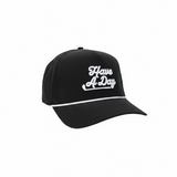 Have A Day Black & White Rope Hat - Breezy Golf