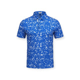 Blue Paint Splatter Performance Polo - Summer Rayne