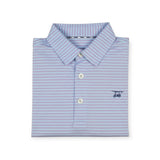 Albatross Polo - Heather Lavender w/ Seaglass Stripe - Bald Head Blues