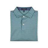 The Stripe Show Ringer Performance Golf Polo - Meadowbrook/Navy Stripe - Live Forever Golf