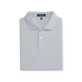 The Stripe Show Ringer Performance Golf Polo - Grey Stripe - Live Forever Golf