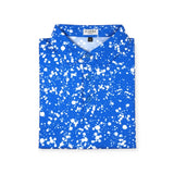 Blue Paint Splatter Performance Polo - Summer Rayne