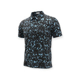 Black Paint Splatter Performance Polo - Summer Rayne