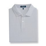 The Stripe Show Ringer Performance Golf Polo - Grey Stripe - Live Forever Golf