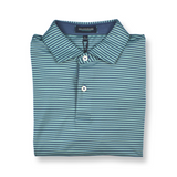 The Stripe Show Ringer Performance Golf Polo - Meadowbrook/Navy Stripe - Live Forever Golf