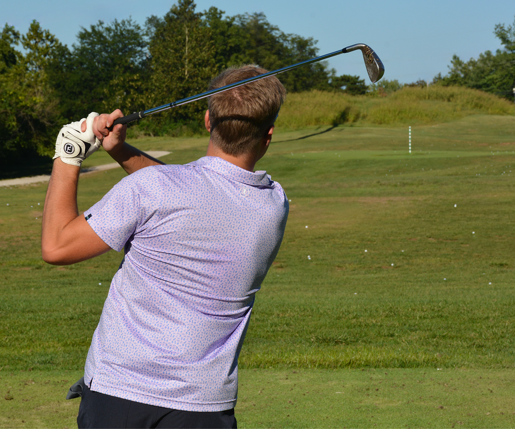 The Coastal Ringer Performance Golf Polo - Lilac - Live Forever Golf - The Mulligan Merchant