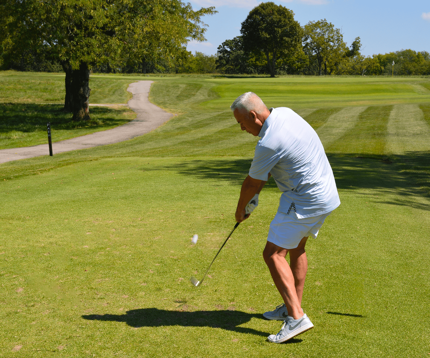 Albatross Polo - Heather Lavender w/ Seaglass Stripe - Bald Head Blues - The Mulligan Merchant